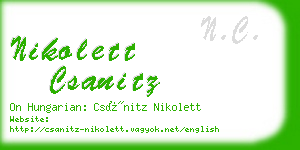 nikolett csanitz business card